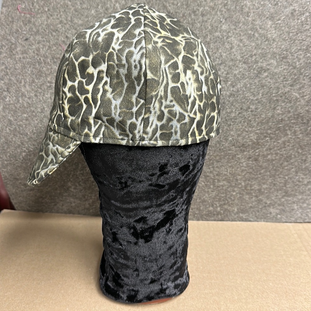 Welding Cap, cotton twill, lined , padded flap. Deep cap, reversible